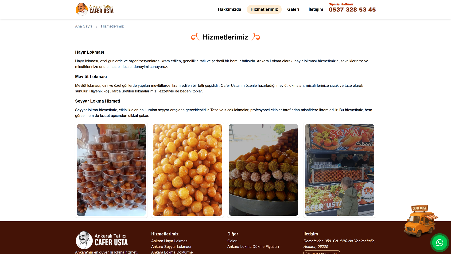 Ankaralı Lokmacı Kurumsal Web Sitesi & Marka Kimliği ekran görüntüsü 1